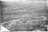 Aerial view from Tupolev ANT-25 airplane flown from Moscow to San Jacinto, CA, breaking the world long-distance flight record.  July 14, 1937.