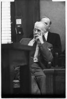 Unidentified man in court for the murder trial of Albert Dyer, Los Angeles, 1937