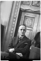 Attorney John C. Packard in the courtroom, Los Angeles, 1930s