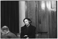 Agnes Thorsen appears at the murder trial of her former employer, Paul A. Wright. January 28, 1938.