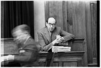 Defense Attorney Jerry Giesler in court, during the murder trial of Paul A. Wright, 1938