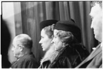 Mrs. Alice M. Wheatley and Mrs. Ruth L. Birkelund, jurors on the murder trial of Paul A. Wright, Los Angeles, 1938