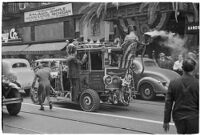 Parade float for the Aahmes Shrine Band in the Durbar festival, Los Angeles, 1937