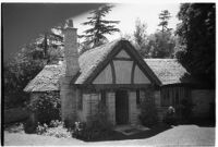 Miniature old English house on 4-year-old Gloria Lloyd's private mini-estate on her parent's sixteen-acre estate, Beverly Hills, 1927