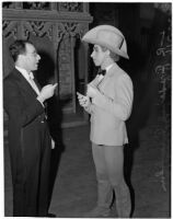 Federic Franklin and Franz Allers at the Ballet Russe de Monte Carlo performance of "Ghost Town," Los Angeles, 1940