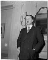 Sir Alfred Duff Cooper during his national lecture tour, Los Angeles, 1940