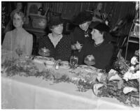 Secretary of Labor Frances Perkins, Mae Stoneman and Mary La Dame at banquet of the California Federation of Democratic Women's Study Clubs, Los Angeles, 1940