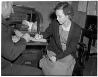 Betty Hardaker after her conviction for the murder of her daughter, Los Angeles, 1940