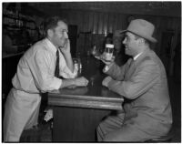 Brothers Benny and Tony Lucey Castellucci reunited after 32 years in Benny's Italian café, Los Angeles, February 28, 1940
