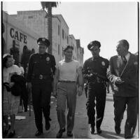 Police keep the peace during the Conference of Studio Unions strike, Los Angeles, October 19, 1945