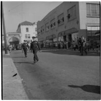 Police and strikers outside Paramount Pictures during the Conference of Studio Unions strike, Los Angeles, October 19, 1945