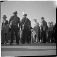 Police and strikers during the Conference of Studio Unions strike against all Hollywood studios, Los Angeles, October 19, 1945