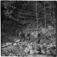 Members of Boy Scout Troop 47, who were marooned overnight in the Arroyo Seco Canyon, Los Angeles, December 9, 1946