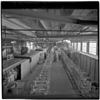 Employees working at the Universal Vitreous China Factory, Mentone, circa 1948