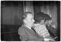 Lucius Payne at the inquest for his son, Louis Payne, who confessed to the murders of his mother and younger brother, Los Angeles, June 6, 1934