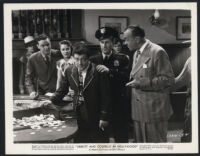 Robert Stanton, Frances Rafferty, Lou Costello, Clancy Cooper, and Donald MacBride in Abbott and Costello in Hollywood