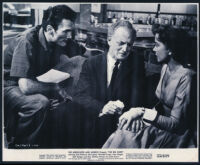Jack Palance, Everett Sloane, and Ida Lupino in The Big Knife