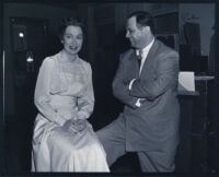 Jane Wyman and Jerry Wald on the set of The Blue Veil