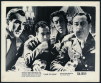David Farrar, Michael Balfour, Guy Kingsley Poytner and an unidentified actor in Cage of Gold