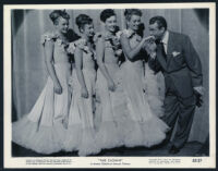 Red Skelton with actresses appearing as the Ajax Sisters in The Clown