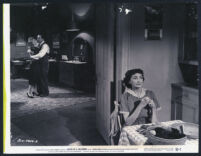 Claire Carleton, Fredric March, and Mildred Dunnock in Death of a Salesman