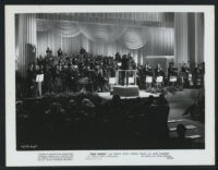 Edward Rigby and Raymond Lovell with orchestra in Easy Money