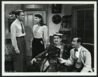 Ross Hunter, Ann Savage, Billy Gilbert and Fritz Feld in Ever Since Venus