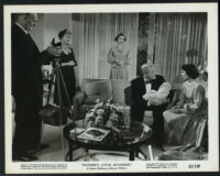 Moroni Olsen, Billie Burke, Joan Bennett, Spencer Tracy and Elizabeth Taylor in Father's Little Dividend