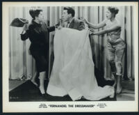 Suzy Delair, Fernandel and Françoise Fabian in Fernandel the Dressmaker