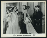 Françoise Fabian, model cast members and Suzy Delair in Fernandel the Dressmaker