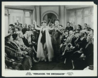 Suzy Delair, Fernandel and cast members in Fernandel the Dressmaker