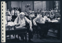 Spencer Tracy, Fredric March, and others in Inherit the Wind.