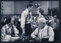 Spencer Tracy, Donna Anderson, Gene Kelly, and Dick York in Inherit the Wind.