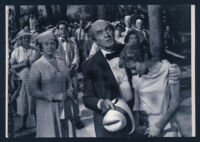 Frederic March, Florence Eldridge, and Donna Anderson in Inherit the Wind.
