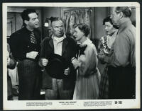 Irene Dunne, Fred MacMurray, William Demarest, and other cast members in Never a Dull Moment