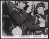 Douglas Dick and Audie Murphy in The Red Badge Of Courage