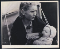 Girl with baby in Pare Lorentz's documentary The River