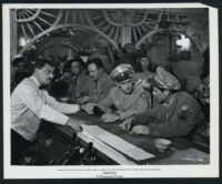 Alan Ladd and other cast members in Saigon in the bar