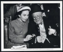 Ann Blyth and Edmund Gwenn in a scene from Sally and Saint Anne