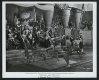 Cast Members and extras in a scene from Samson and Delilah