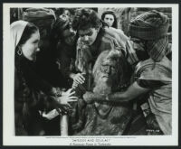 Cast Members and extras in a scene from Samson and Delilah