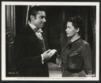 Yvonne De Carlo and Whitfield Connor in a scene from Scarlet Angel