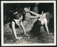Yvonne De Carlo and extras in a scene from Scarlet Angel
