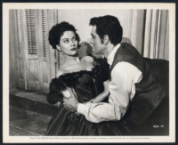 Rock Hudson and Yvonne De Carlo in a scene from Scarlet Angel