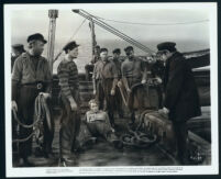 Edward G. Robinson, David Bruce, John Garfield and Howard Da Silva in a scene from Sea Wolf