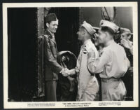 Robert Walker, Keenan Wynn, George Offerman, William 'Bill' Phillips and extras in a scene from See Here, Private Hargrove