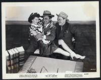 Ole Olsen, Grace McDonald, Chic Johnson in a scene from See My Lawyer