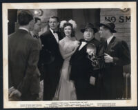 Dennis O' Keefe, Eleanor Powell, Eugene Pallette and extras in a scene from Sensations of 1945