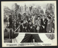 Cast Members and extras in a scene from Sensations of 1945
