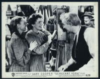 June Lockhart, Joan Leslie and Walter Brennan in a scene from Sergeant York